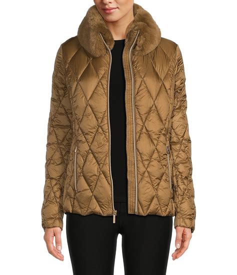 Michael Kors Faux Shearling Collar Parka 